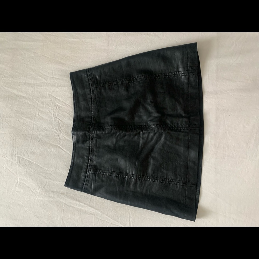 Free people faux leather mini skirt